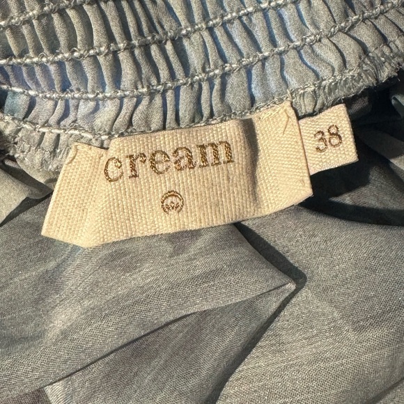 Cream Women’s Blouse M Royal Navy Blue Long Sleeves - Picture 12 of 15